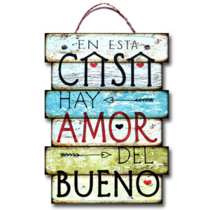 Carteles Vintage CASA chicos S2 20X30cm con soga