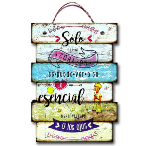 Carteles Vintage Principito S3 29X40cm con soga