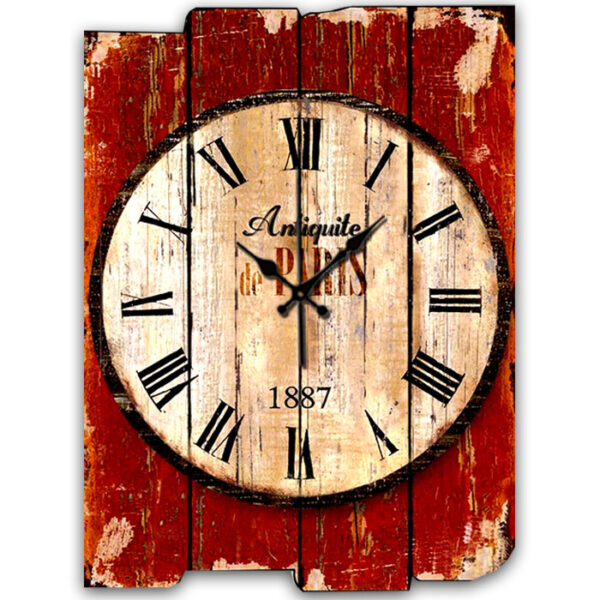 Reloj de pared Rústico antiquite rojo