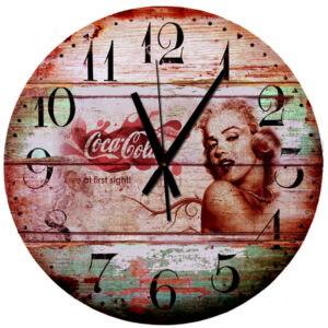 Reloj de Pared Gigante Coca Marilyn 60 cm de diámetro  Vintage