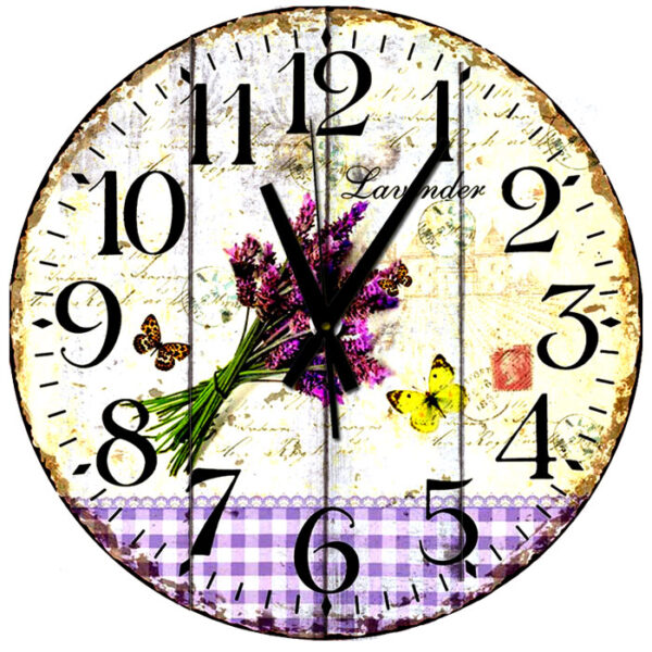 Reloj de Pared Grande Flores 42 cm de diámetro  Vintage - Imagen 3