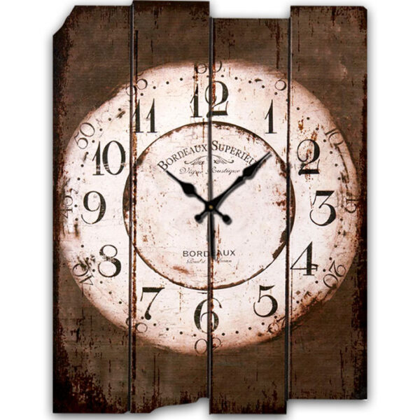 reloj rustico marron