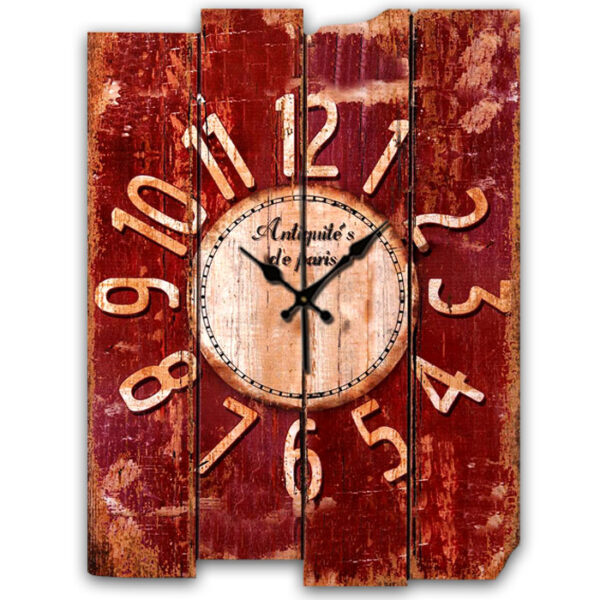 reloj rústico rojo