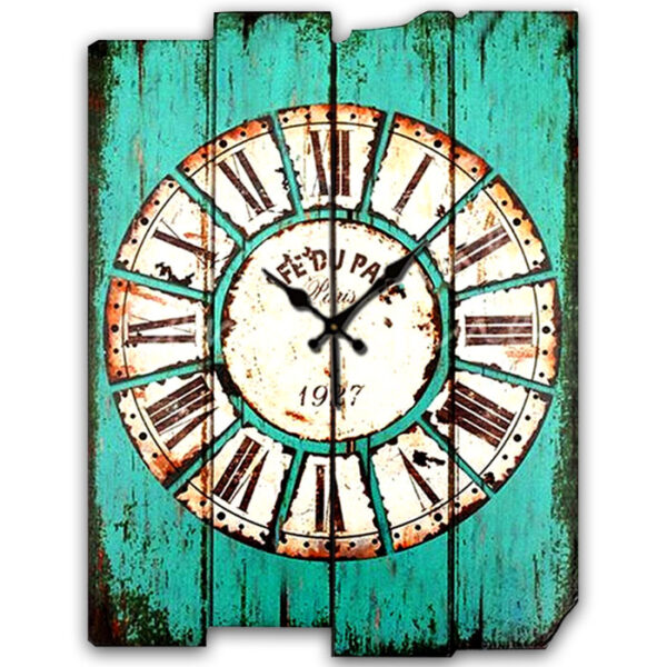 Reloj rústico verde
