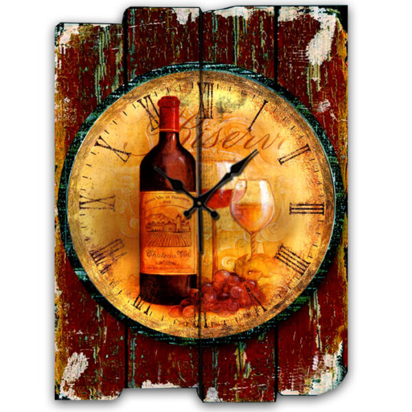 Reloj rústico vino