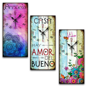 Reloj de Pared con frases y mandalas