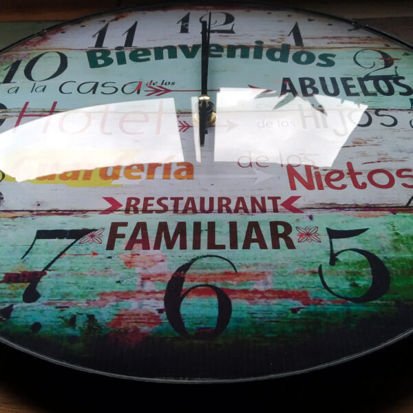 Reloj de Pared Vintage Abuelos – 30 cm, Vidrio Bombé y Base Plástica - Imagen 5