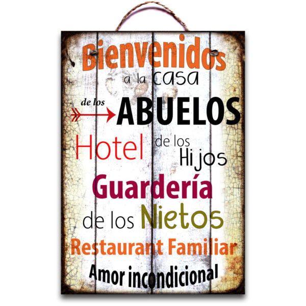 Cartel recto Abuelos 30x43cm vintage