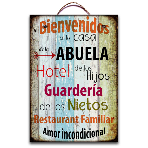 Cartel recto Abuelos 30x43cm vintage - Imagen 3