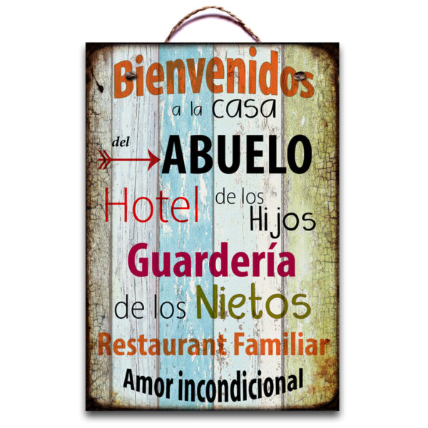 Cartel recto Abuelos 30x43cm vintage - Imagen 2