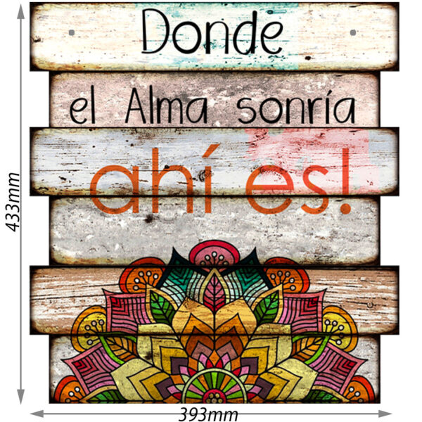 Cartel C2 Mandala 43x45cm vintage - Imagen 7