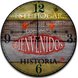 Reloj de Pared Vintage , Bienvenidos a nuestra Historia