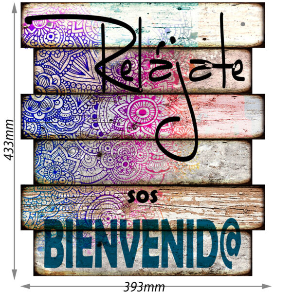 Cartel C2 Mandala 43x45cm vintage - Imagen 3