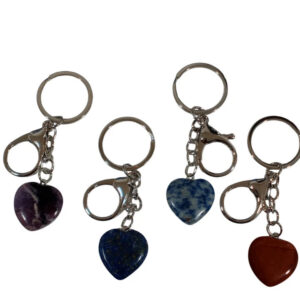 Llavero con Piedra Corazón x 4