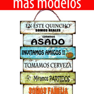 Carteles Vintage Quincho  S3 29X40cm con soga